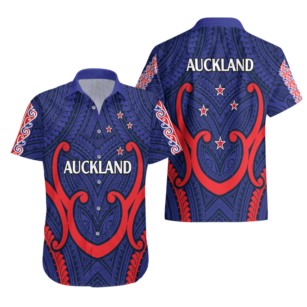 New Zealand Auckland Cricket Hawaiian Shirt Polynesian with Maori Koru LT9 - Polynesian Pride