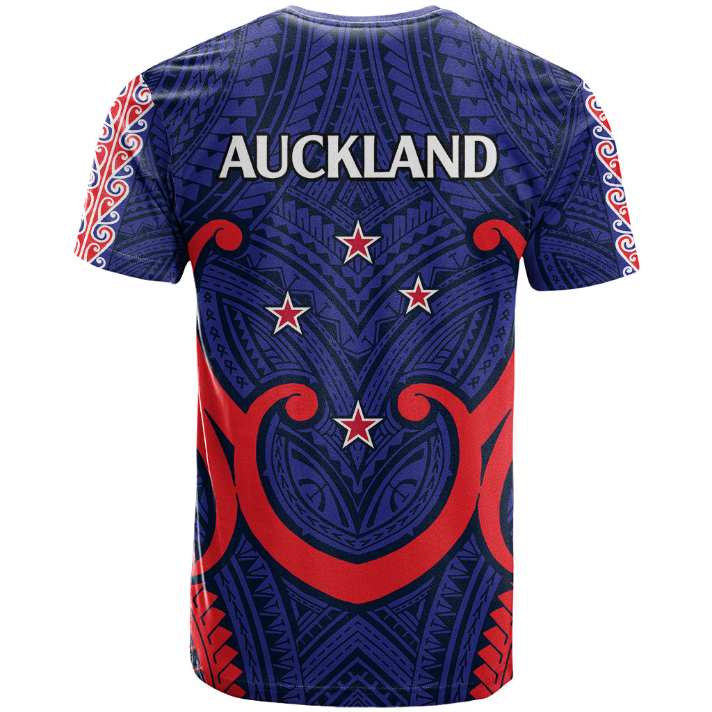 New Zealand Auckland Cricket T Shirt Polynesian with Maori Koru LT9 - Polynesian Pride