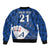 (Custom Text And Number) New Zealand Cricket Bomber Jacket Auckland Aces Sporty Style LT9 - Polynesian Pride