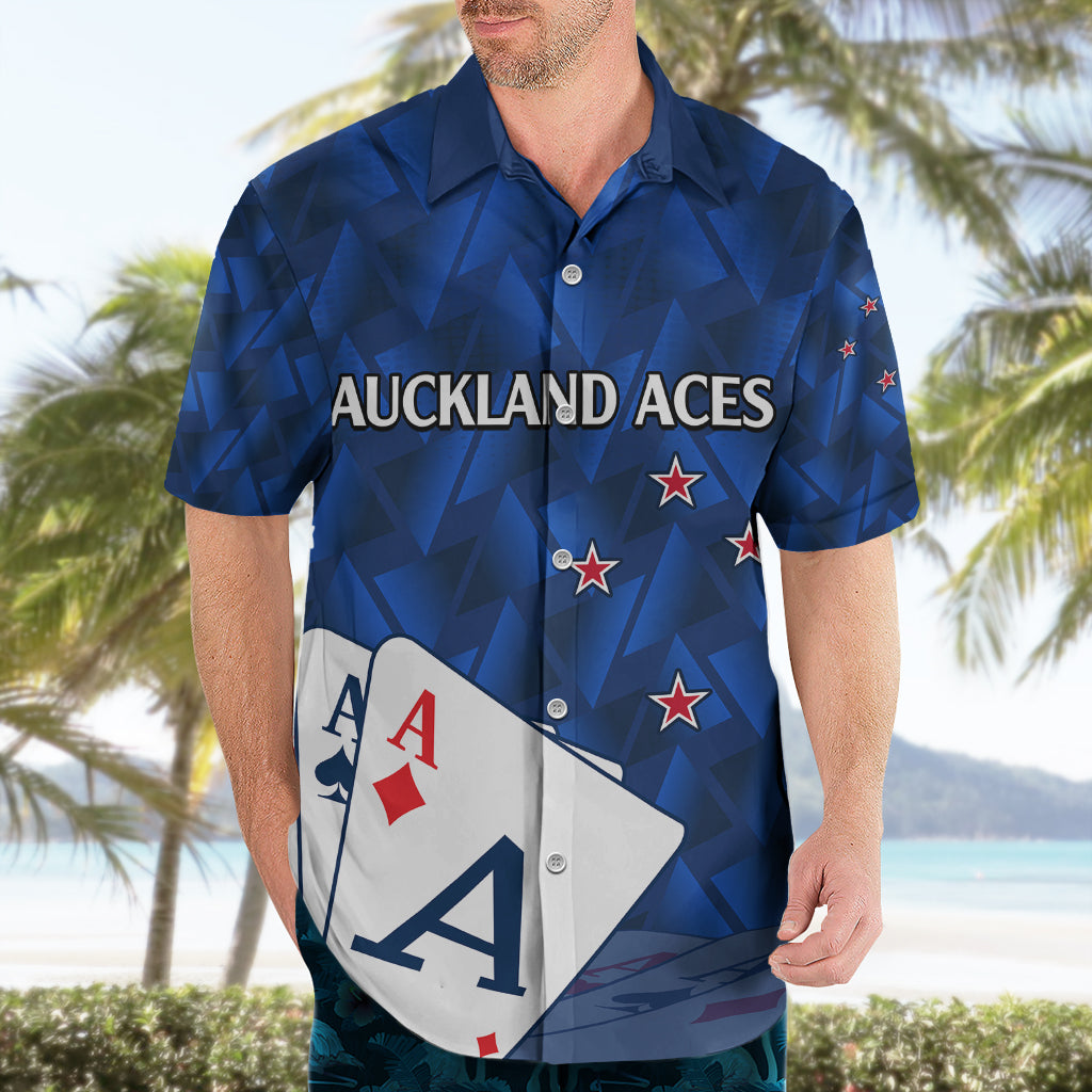 (Custom Text And Number) New Zealand Cricket Hawaiian Shirt Auckland Aces Sporty Style LT9 - Polynesian Pride