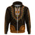 African Dashiki Hoodie With Polynesian Pattern Gold LT9 Zip Hoodie Gold - Polynesian Pride