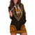 African Dashiki Hoodie Dress With Polynesian Pattern - Gold LT9 Gold - Polynesian Pride