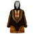 African Dashiki Wearable Blanket Hoodie With Polynesian Pattern - Gold LT9 One Size Gold - Polynesian Pride