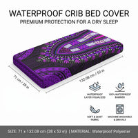 African Dashiki With Polynesian Pattern Purple Baby Bed Cover LT9 - Polynesian Pride