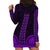 African Dashiki Hoodie Dress With Polynesian Pattern - Purple LT9 - Polynesian Pride