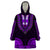 African Dashiki Wearable Blanket Hoodie With Polynesian Pattern - Purple LT9 One Size Purple - Polynesian Pride