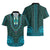 African Dashiki Hawaiian Shirt With Tapa Pattern - Teal LT9 - Polynesian Pride