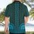 African Dashiki Hawaiian Shirt With Tapa Pattern - Teal LT9 - Polynesian Pride