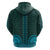 African Dashiki Hoodie With Tapa Pattern Teal LT9 - Polynesian Pride