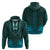 African Dashiki Hoodie With Tapa Pattern Teal LT9 - Polynesian Pride