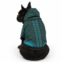 African Dashiki With Tapa Pattern - Teal Pet Hoodie LT9 - Polynesian Pride