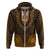 African Dashiki Hoodie With Tapa Pattern Gold LT9 Zip Hoodie Gold - Polynesian Pride