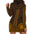 African Dashiki Hoodie Dress With Tapa Pattern - Gold LT9 - Polynesian Pride