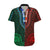 African Dashiki Hawaiian Shirt With Tapa Pattern - Half Green and Red LT9 Green and Red - Polynesian Pride