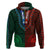 African Dashiki Hoodie With Tapa Pattern Half Green and Red LT9 Pullover Hoodie Green and Red - Polynesian Pride