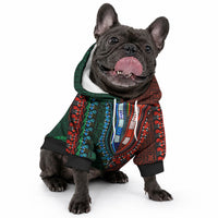 African Dashiki With Tapa Pattern - Green Red Pet Hoodie LT9 - Polynesian Pride