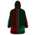 African Dashiki Wearable Blanket Hoodie With Tapa Pattern - Half Green and Red LT9 - Polynesian Pride