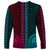 African Dashiki Long Sleeve Shirt With Tapa Pattern - Half Teal and Pink LT9 - Polynesian Pride