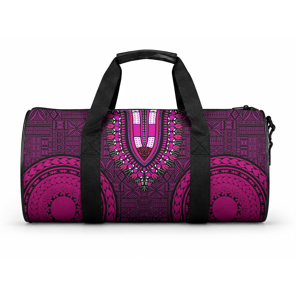 African Dashiki With Tapa Pattern - Pink Duffle Bag LT9 One size Pink - Polynesian Pride