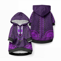 African Dashiki With Tapa Pattern - Purple Pet Hoodie LT9 Pullover Purple - Polynesian Pride