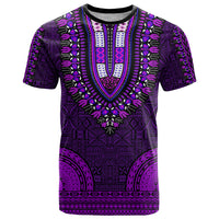 African Dashiki T Shirt With Tapa Pattern Purple LT9 Purple - Polynesian Pride
