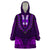 African Dashiki Wearable Blanket Hoodie With Tapa Pattern - Purple LT9 One Size Purple - Polynesian Pride