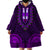 African Dashiki Wearable Blanket Hoodie With Tapa Pattern - Purple LT9 - Polynesian Pride