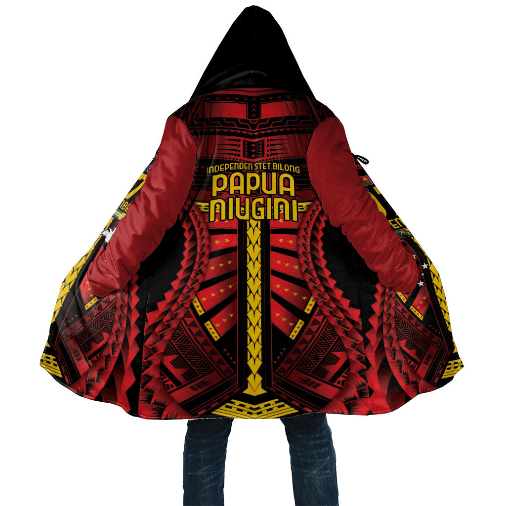 Independen Stet bilong Papua Niugini 1975 Cloak Red Tribal Papua New Guinea Province Flag LT9 Unisex Red - Polynesian Pride