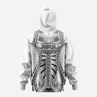 Independen Stet bilong Papua Niugini 1975 Hoodie White Tribal Papua New Guinea Province Flag LT9 - Polynesian Pride