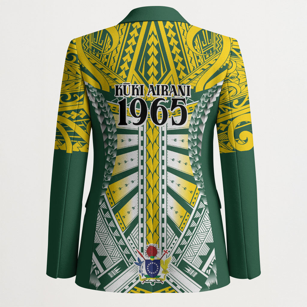 Cook Islands 1965 National Pride Blazer Green Yellow Tribal Pattern LT9 - Polynesian Pride