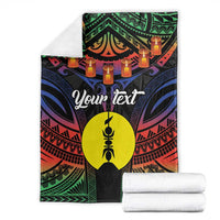 Personalised New Caledonia All Saints Day Blanket Candle Light with Polynesian Style