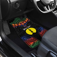 Personalised New Caledonia All Saints Day Car Mats Candle Light with Polynesian Style