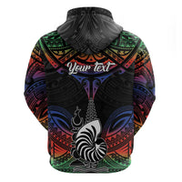 Personalised New Caledonia All Saints Day Hoodie Candle Light with Polynesian Style