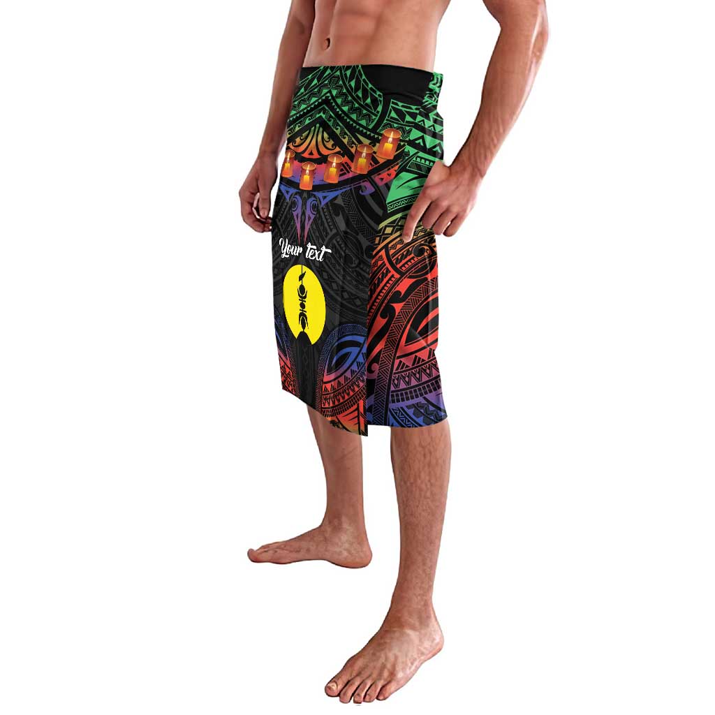 Personalised New Caledonia All Saints Day Lavalava Candle Light with Polynesian Style