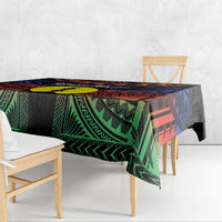Personalised New Caledonia All Saints Day Tablecloth Candle Light with Polynesian Style