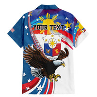 Personalized Filipino-American Family Matching Mermaid Dress and Hawaiian Shirt The Eight-Rayed Sun with Bald Eagle LT9 - Polynesian Pride