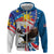 Personalized Filipino-American Zip Hoodie The Eight-Rayed Sun with Bald Eagle