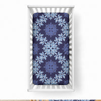 Palaka Hawaiian Quilt Seamless Pattern Baby Bed Cover LT9 28 × 52 in Blue - Polynesian Pride