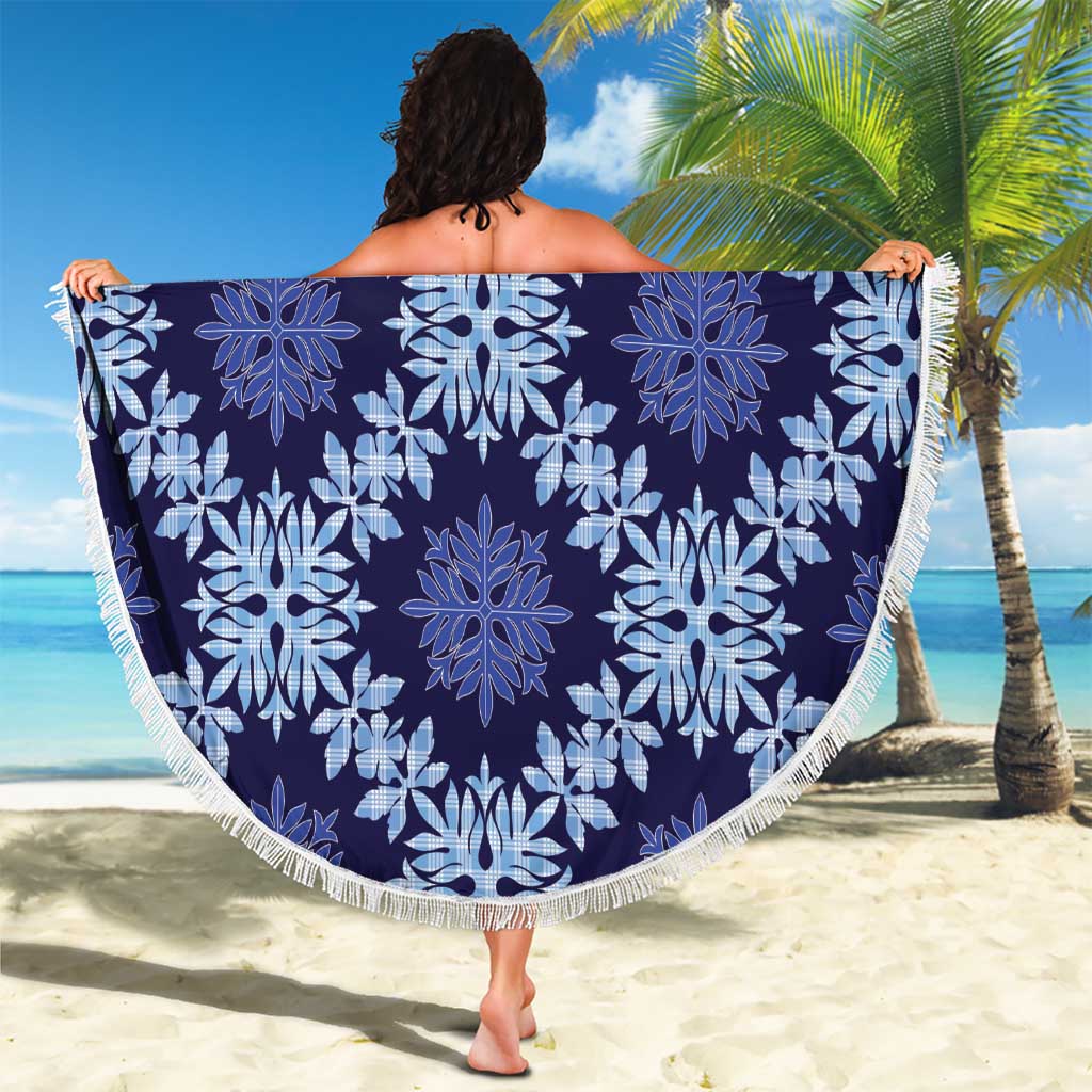 Palaka Hawaiian Quilt Seamless Pattern Beach Blanket - Polynesian Pride