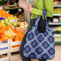 Palaka Hawaiian Quilt Seamless Pattern Grocery Bag - Polynesian Pride