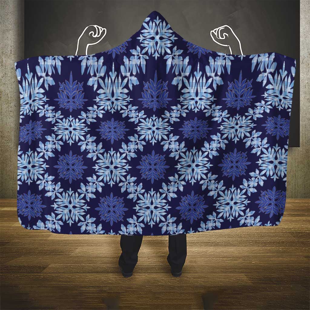 Palaka Hawaiian Quilt Seamless Pattern Hooded Blanket - Polynesian Pride