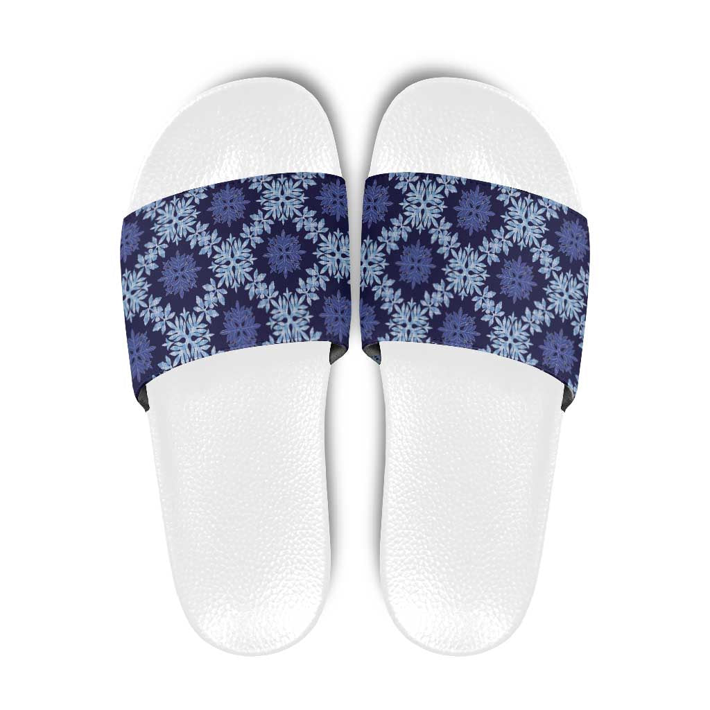 Palaka Hawaiian Quilt Seamless Pattern Slide Sandals - Polynesian Pride