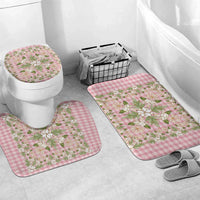Squares Maile Leaf Bathroom Set Pink Palaka Hawaiian Quilt Pattern - Polynesian Pride