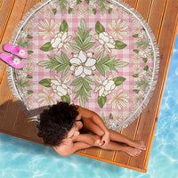 Squares Maile Leaf Beach Blanket Pink Palaka Hawaiian Quilt Pattern - Polynesian Pride