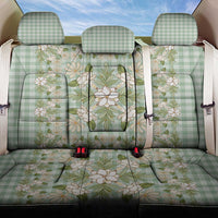 Squares Maile Leaf Back Car Seat Cover Turquoise Palaka Hawaiian Quilt Pattern - Polynesian Pride