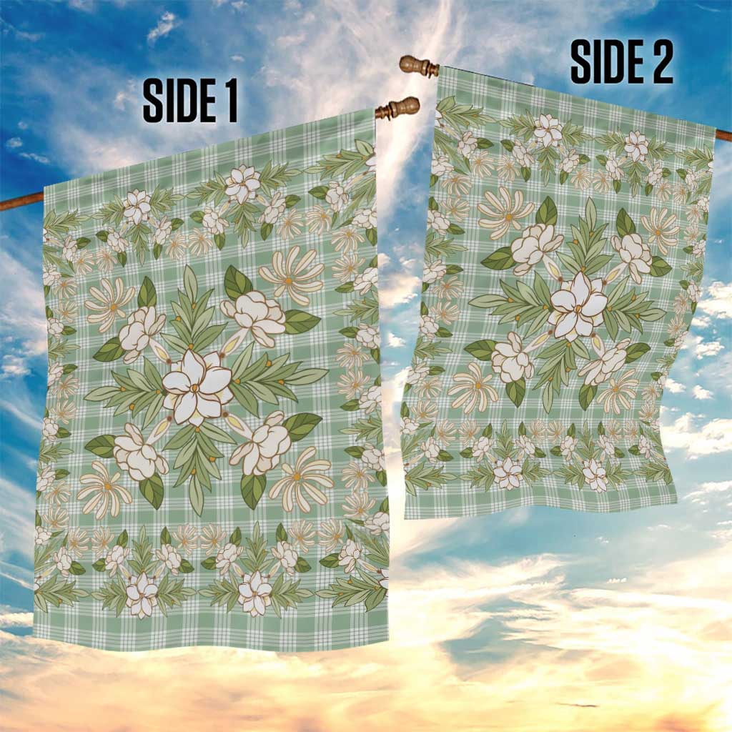 Squares Maile Leaf Garden Flag Turquoise Palaka Hawaiian Quilt Pattern - Polynesian Pride