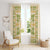Squares Puakenikeni and Kalo Window Curtain Beige Palaka Hawaiian Quilt Pattern - Polynesian Pride