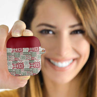 Mele Kalikimaka Hawaii Christmas AirPods Case Aloha Spirit with Hawaiian Quilt Pattern - Polynesian Pride
