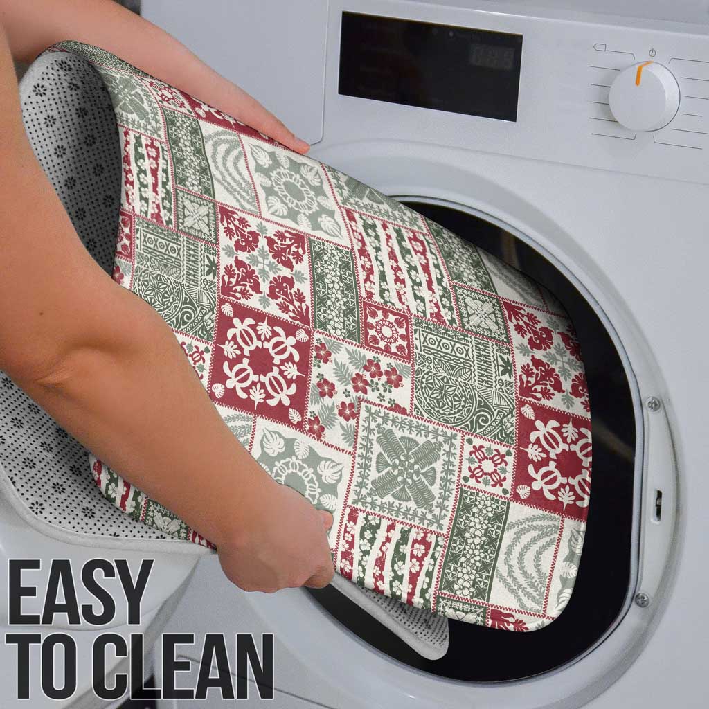 Mele Kalikimaka Hawaii Christmas Bathroom Set Aloha Spirit with Hawaiian Quilt Pattern - Polynesian Pride