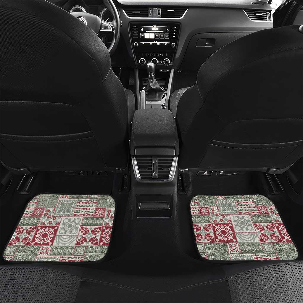Mele Kalikimaka Hawaii Christmas Car Mats Aloha Spirit with Hawaiian Quilt Pattern - Polynesian Pride